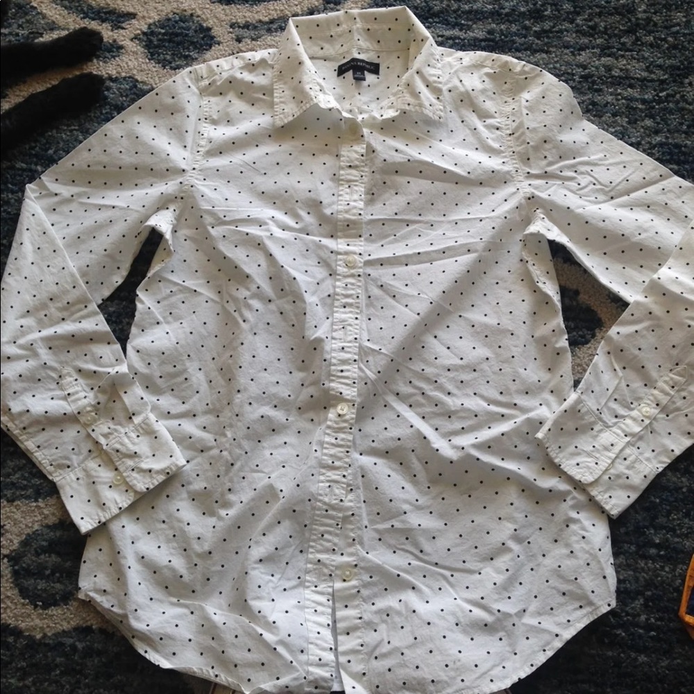 Polka dot button up blouse